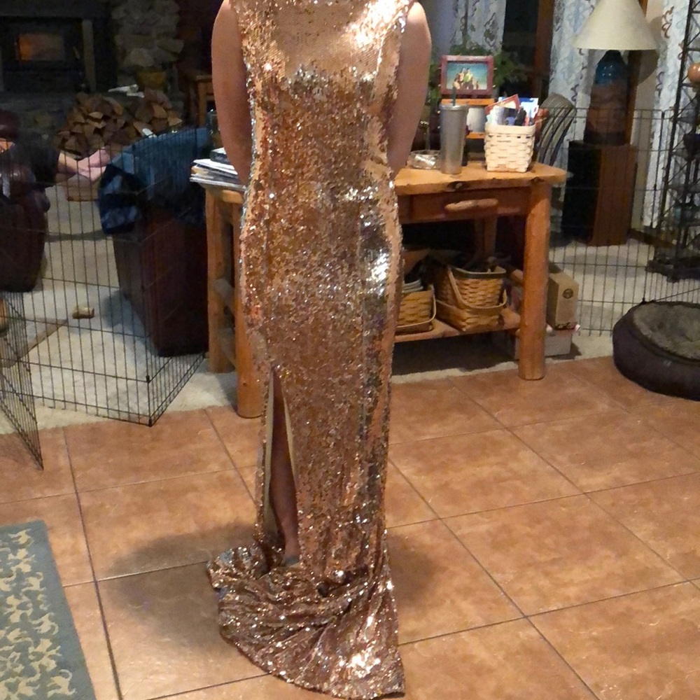 Rose gold gown